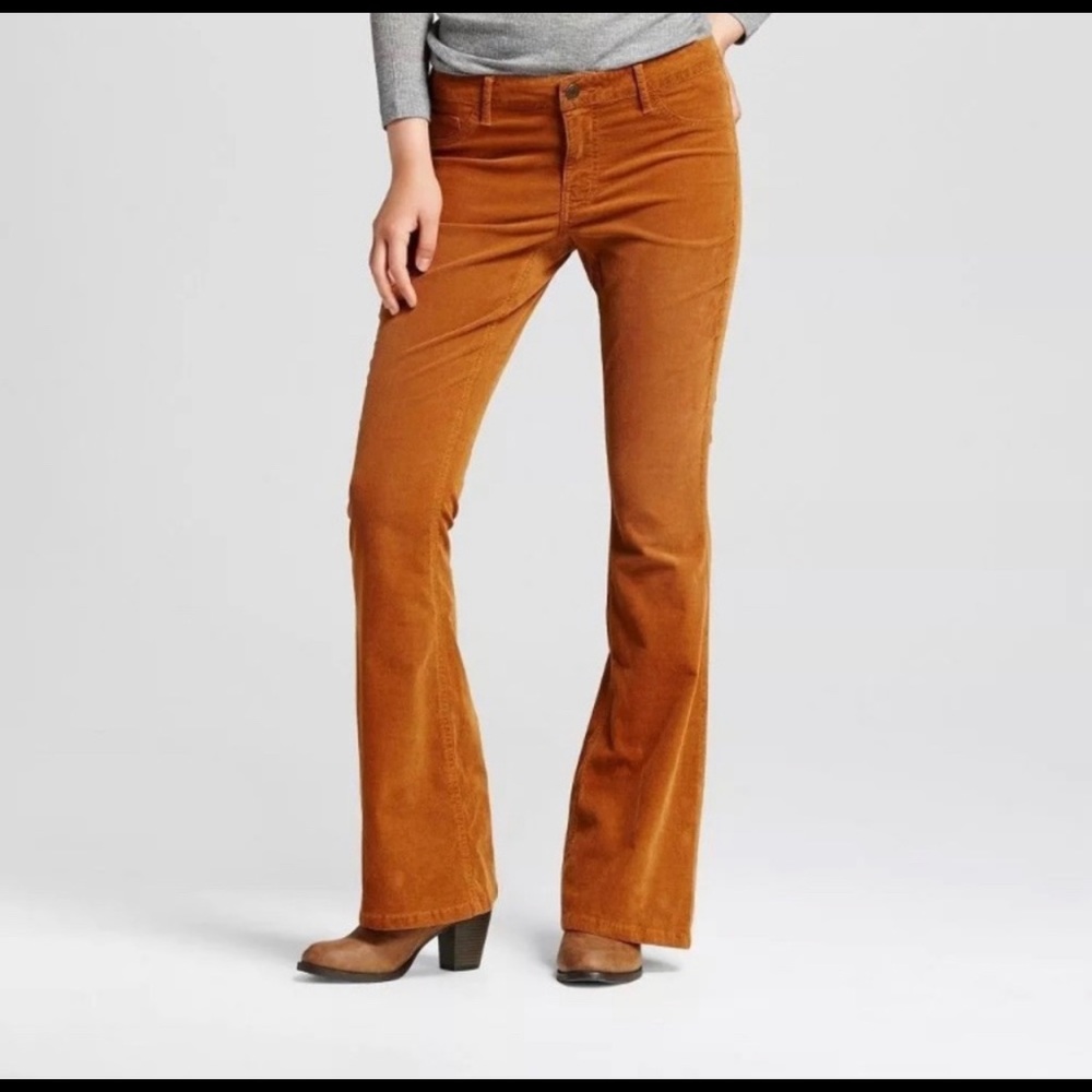 Stretch Mid Rise Flare Corduroy